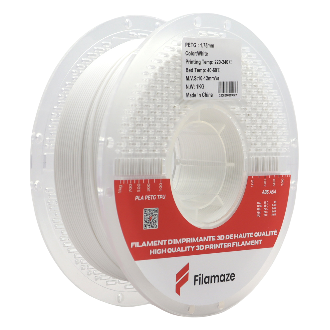 PETG - WHITE 1.75MM (1KG)