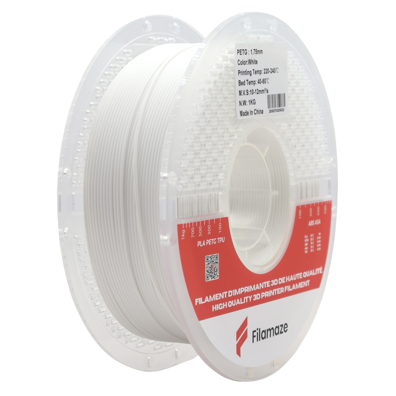 PETG - WHITE 1.75MM (1KG)