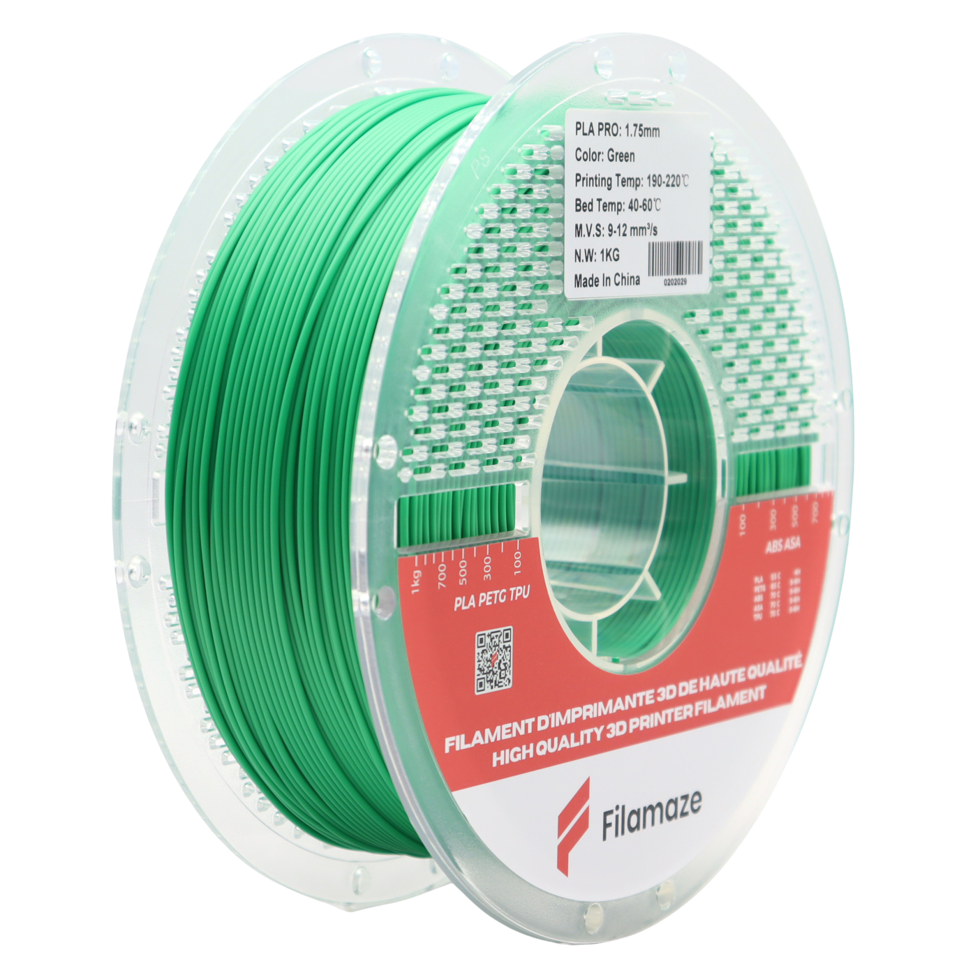 PLA PRO - GREEN 1.75MM (1KG)