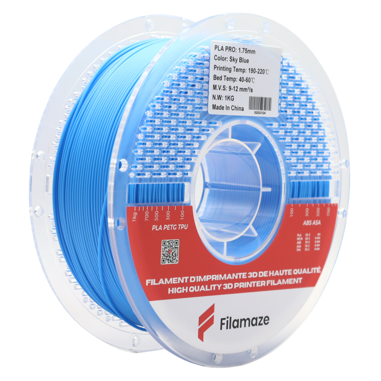 PLA PRO - SKY BLUE 1.75MM (1KG)