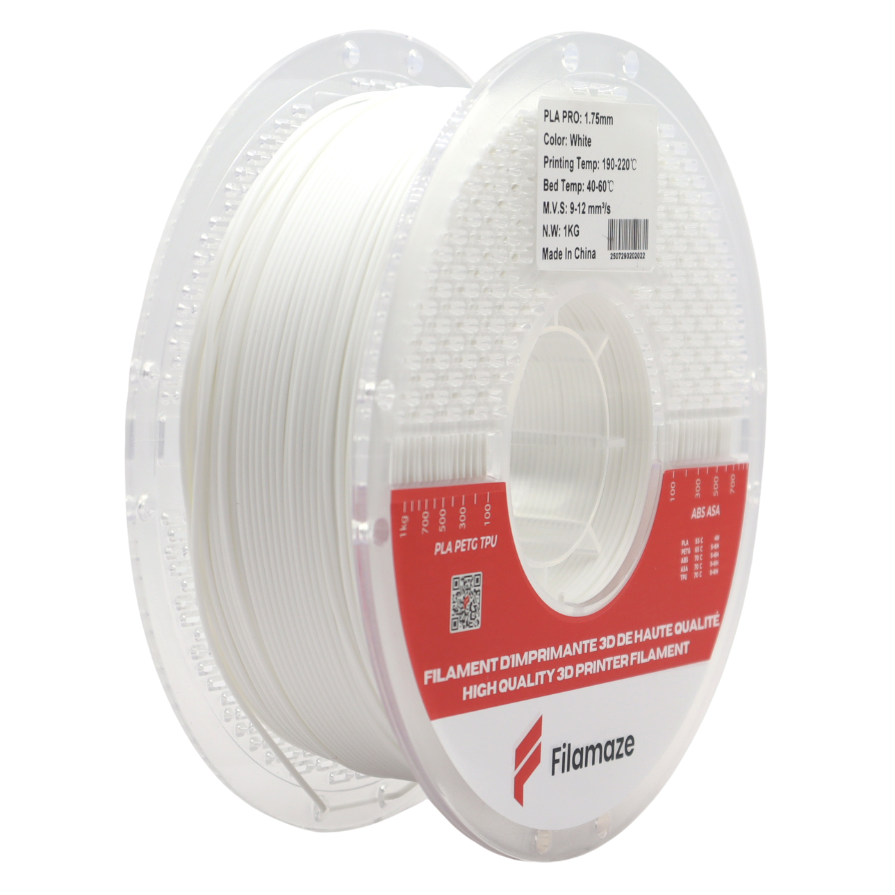 PLA PRO - WHITE 1.75MM (1KG)