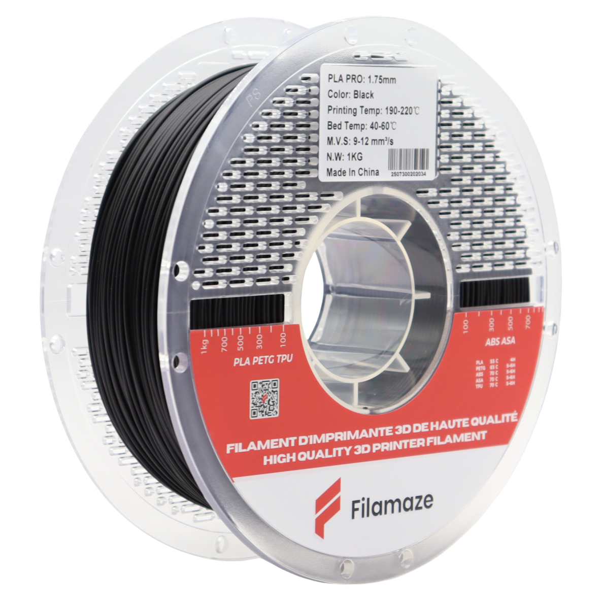 PLA PRO - BLACK  1.75MM (1KG)