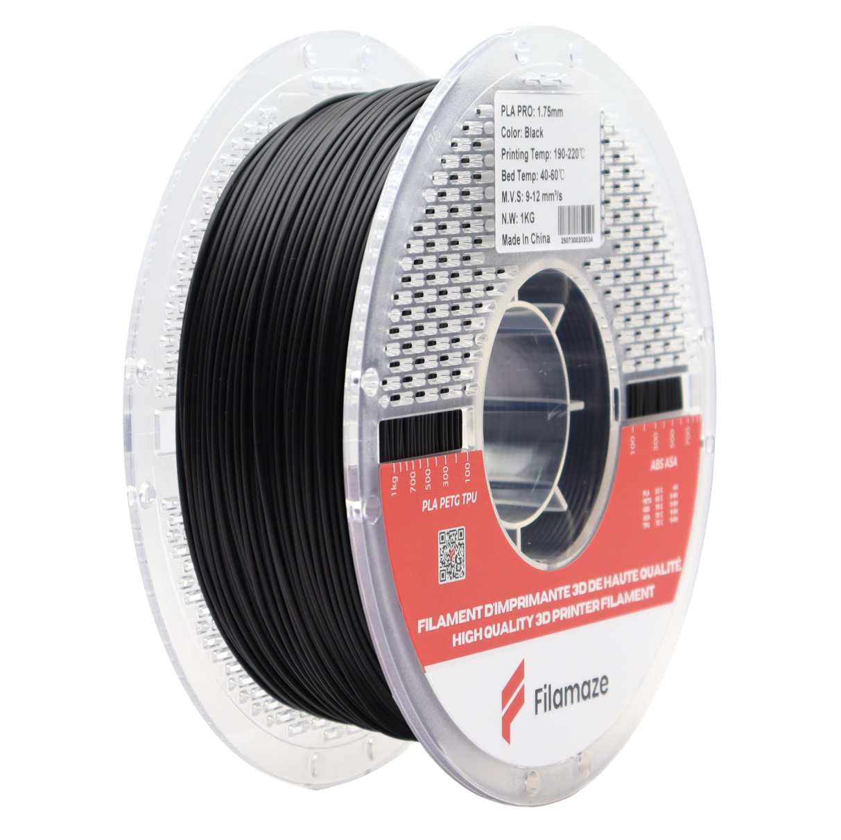 PLA PRO - BLACK  1.75MM (1KG)