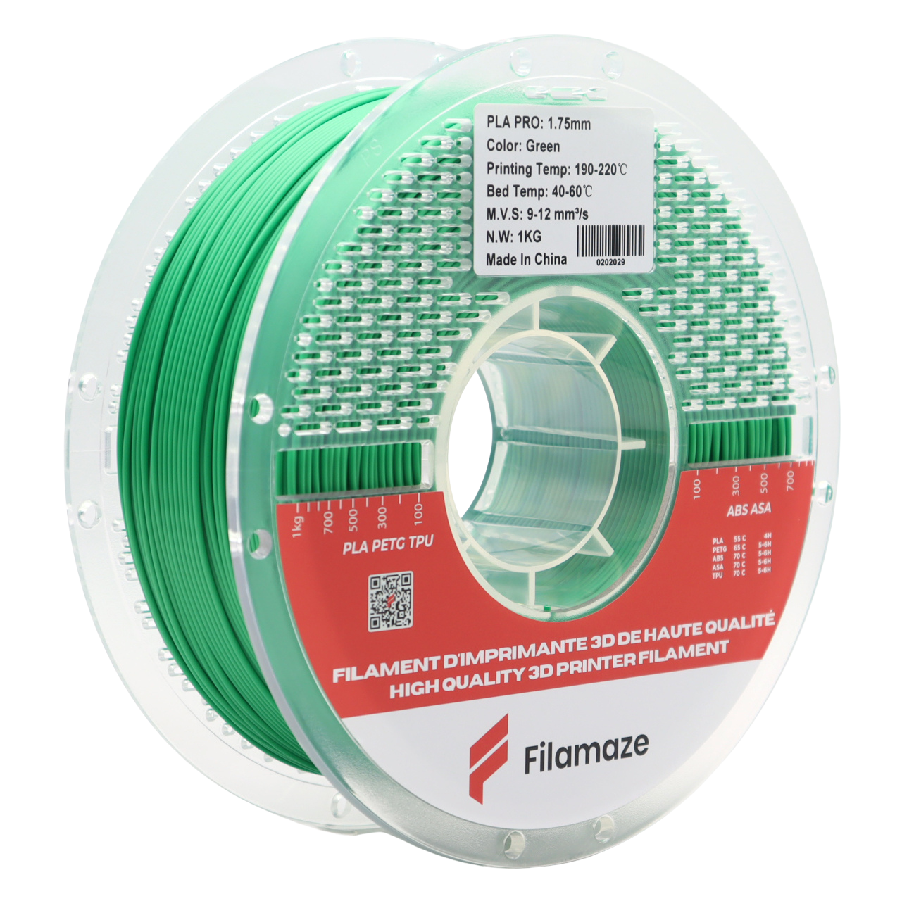 PLA PRO - GREEN  1.75MM (1KG)