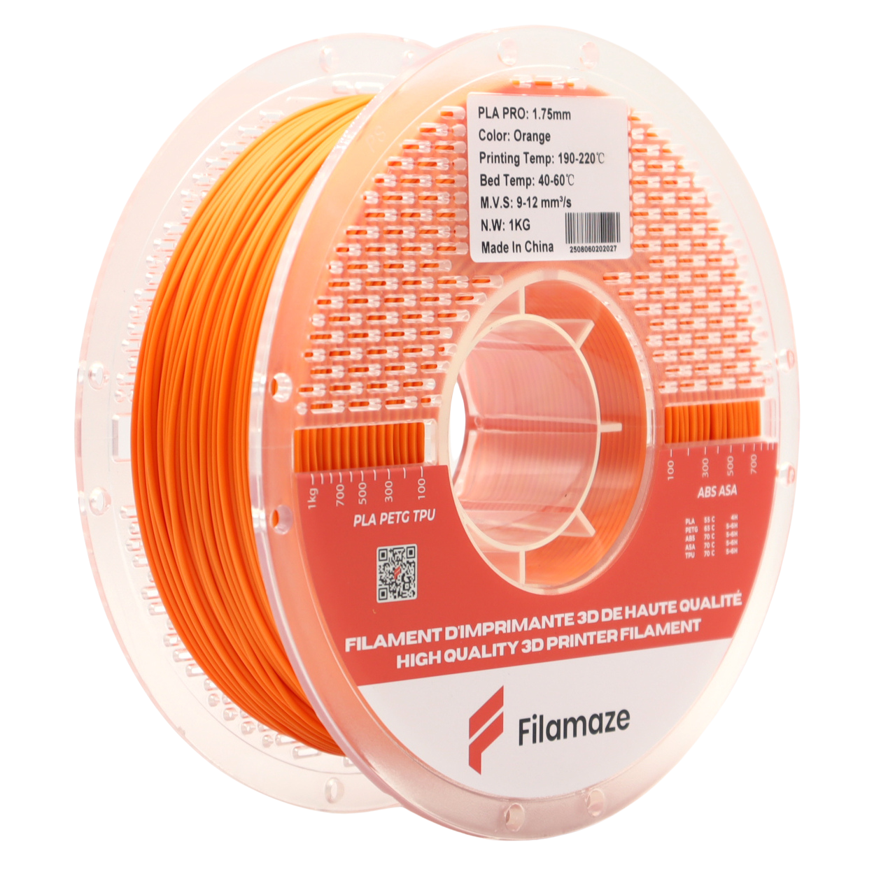 PLA PRO - ORANGE  1.75MM (1KG)