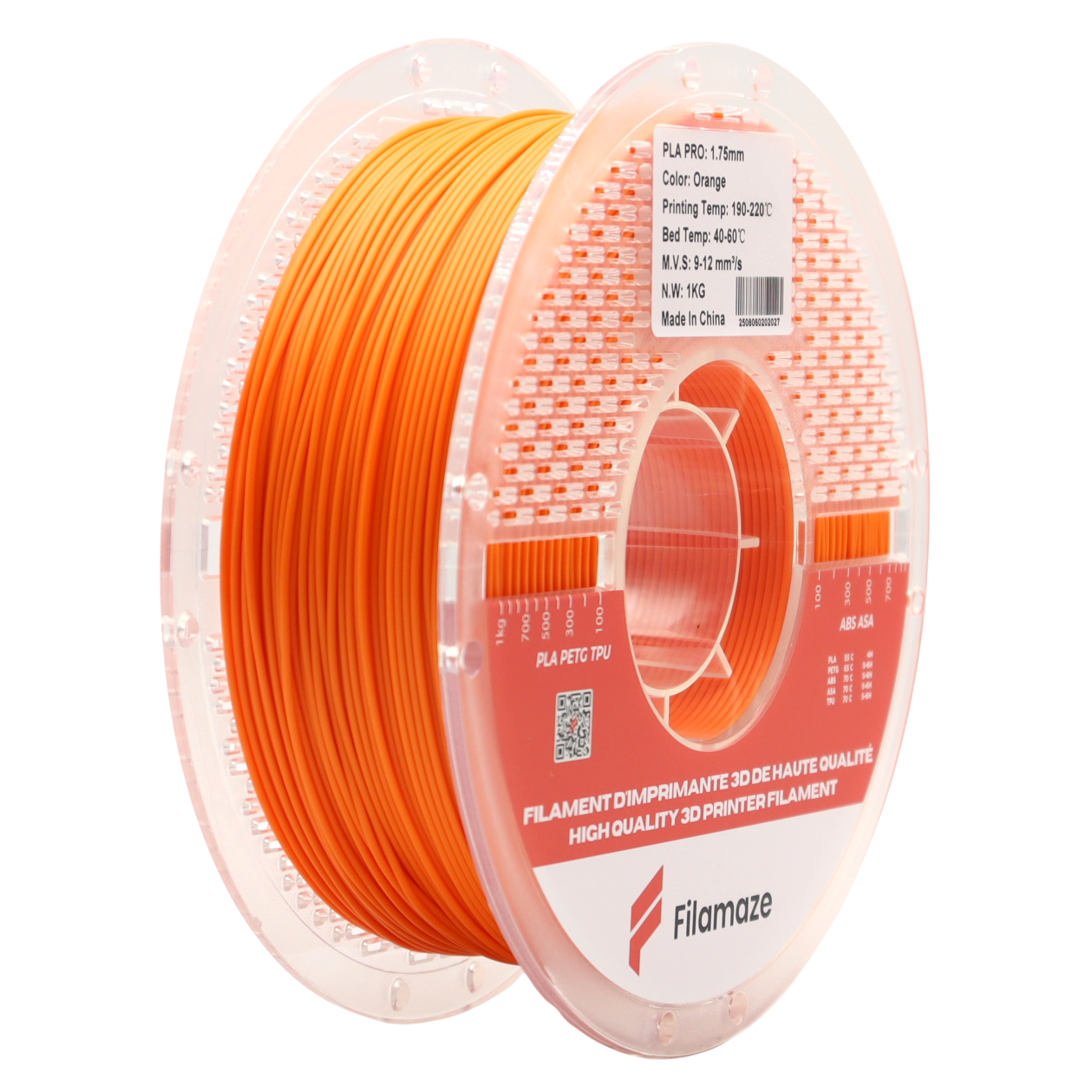 PLA PRO - ORANGE  1.75MM (1KG)