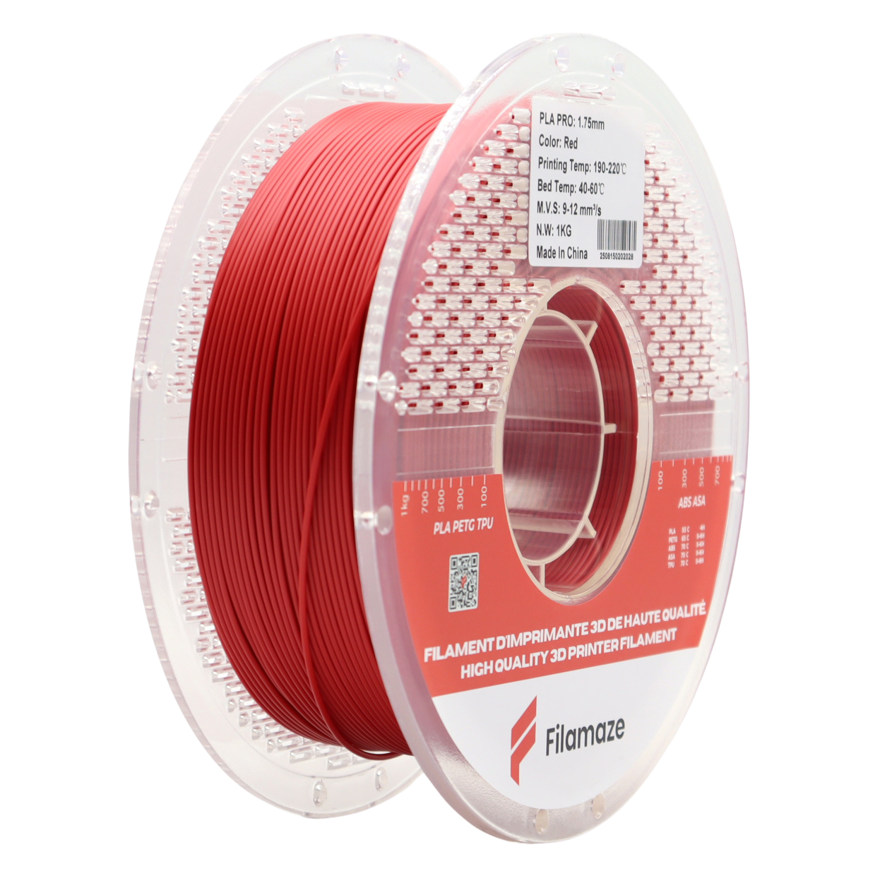 PLA PRO - RED  1.75MM (1KG)