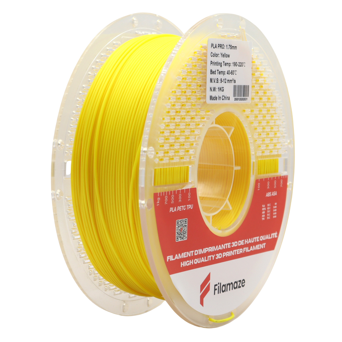 PLA PRO - YELLOW  1.75MM (1KG)
