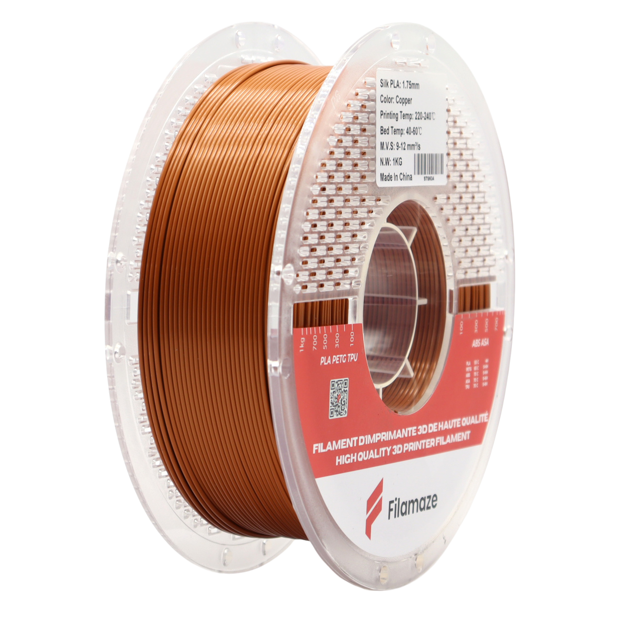 PLA SILK - COPPER  1.75MM (1KG)